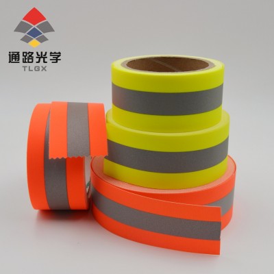 High Quality Fluo Yellow Fr Reflecting Tape Flame Retardant Material